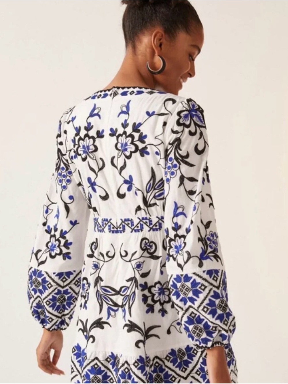 ANTHROPOLOGIE Sweetheart Embroidered Mini Dress
